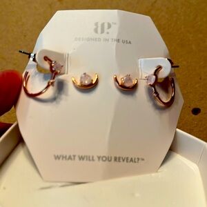 RING BOMB PARTY EARRING SET “I’m Speechless”- RBP6572 ROSE GOLD PLATING
